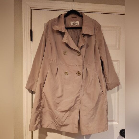 Donatella light beige button up jacket 2X - Picture 1 of 5